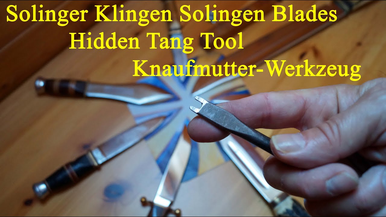 Solingen Blade Hidden Tang Screw Pommel Nut Wrench Tool Steckangel Schrauberl Werkzeug Knife Messer
