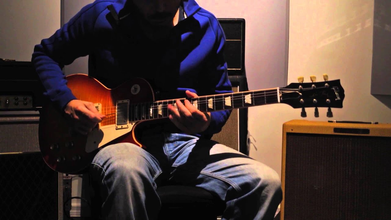 Vintage 1970 Marshall Super Bass Clean Demo with Eventide H9 Spring Reverb Pedal Effect - Les Paul