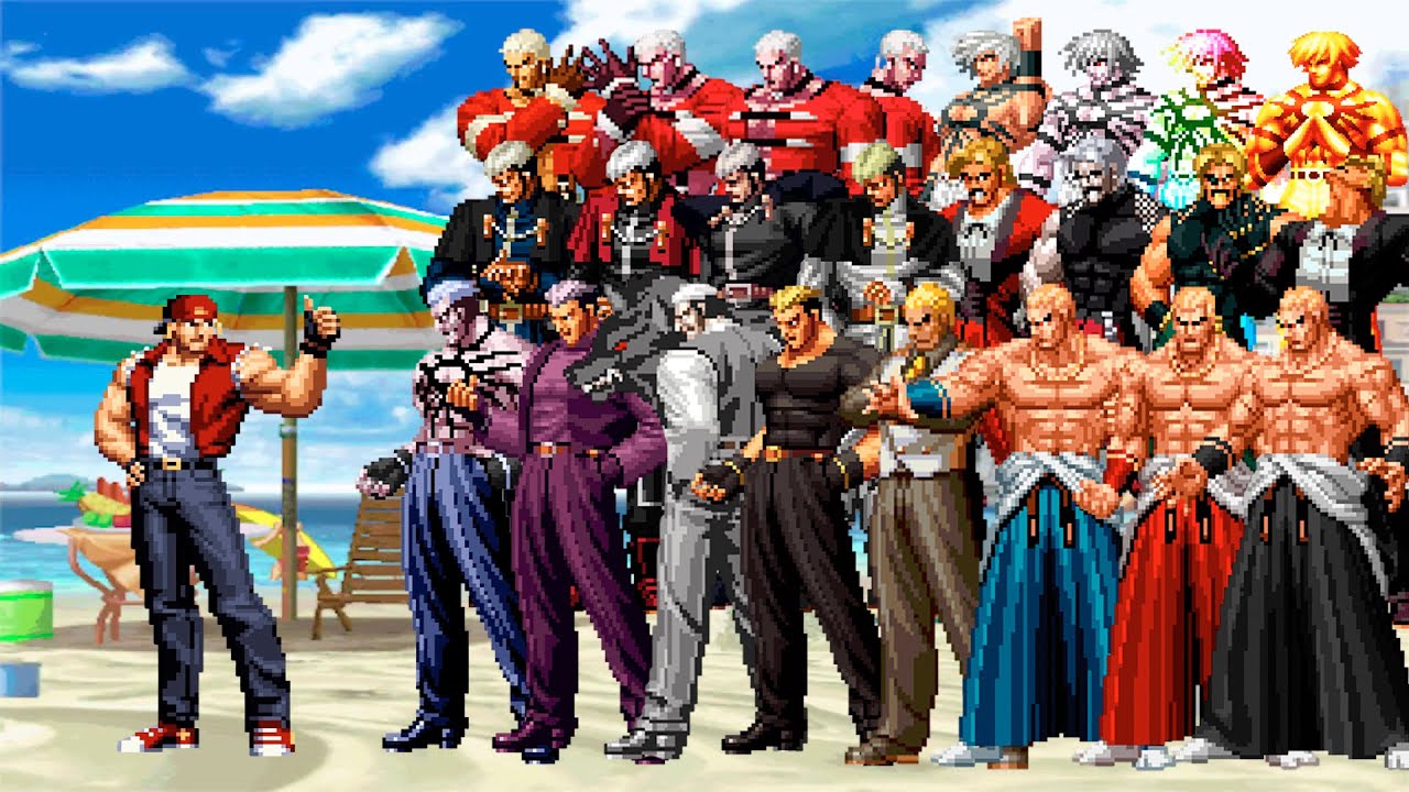 Терри MF против боссов Super KOF, команда Mugen