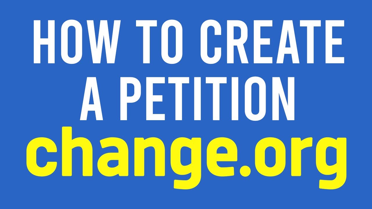 Как создать петицию на Change.org