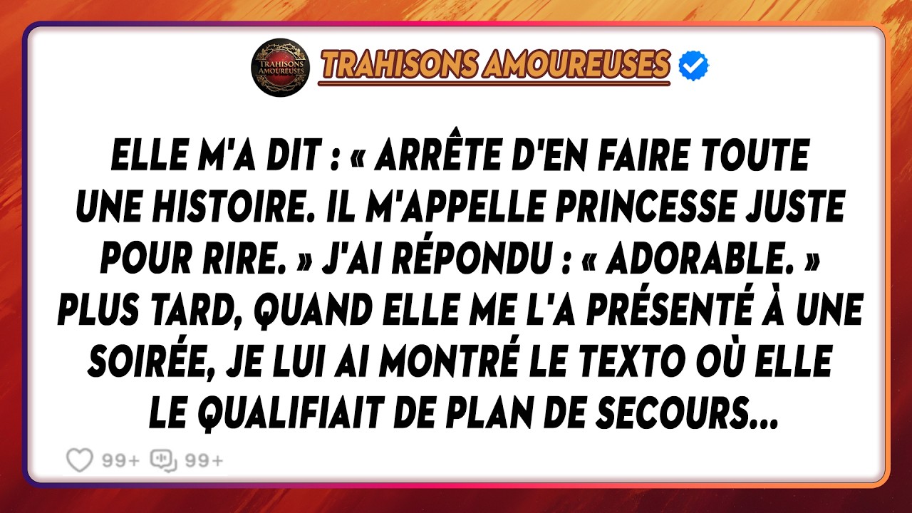 Elle M'a Dit : « Arrête D'en Faire Toute Une Histoire. Il M'appelle Princesse Juste Pour Rire. »...