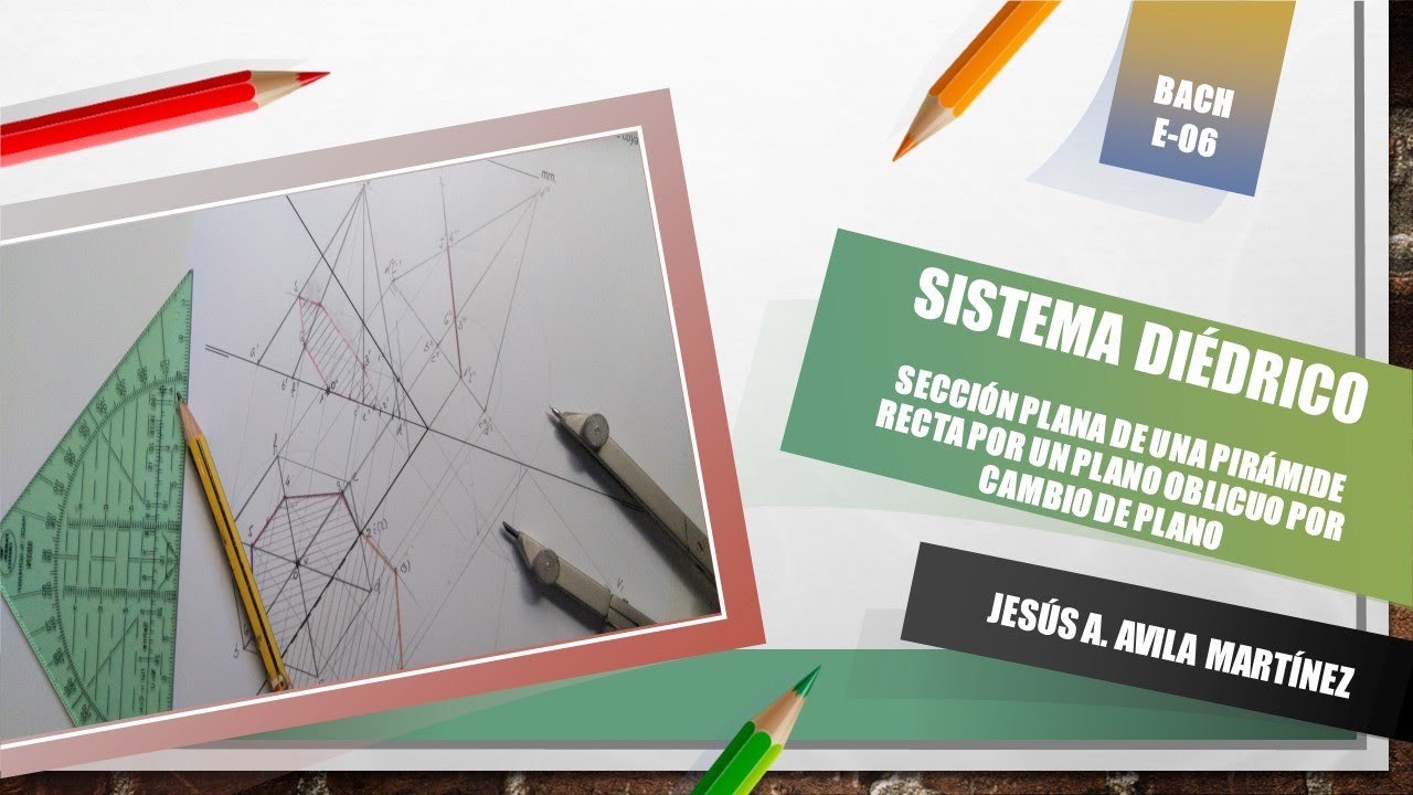 E-06a S. Diédrico. Sección plana de pirámide x plano oblicuo mediante cambio de plano. Selectividad