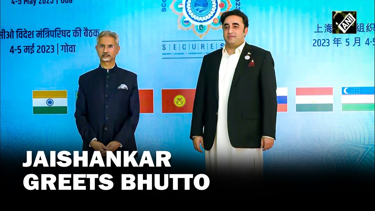 EAM S Jaishankar and Bilawal Bhutto greet each other at SCO summit in Goa