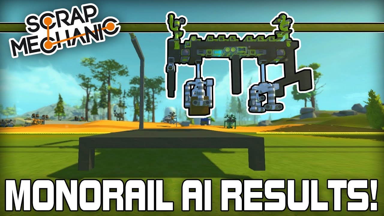 Monorail Delivery Challenge Results! (Scrap Mechanic AI Challenge #02)