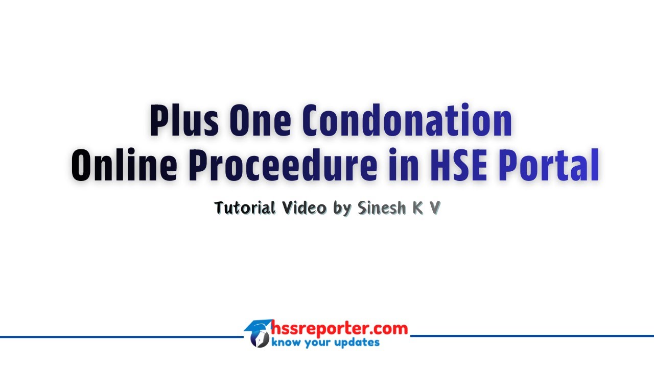 Plus One Condonation |  Tutorials