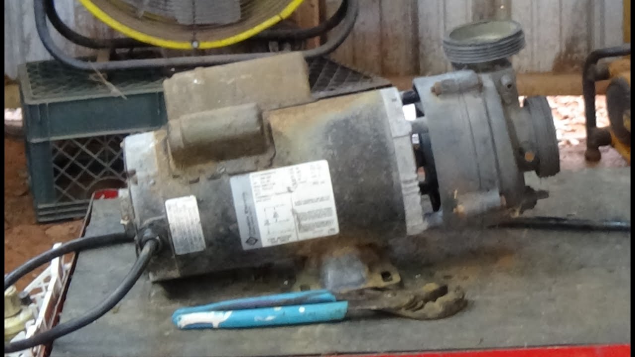 Scrapping out a Hot Tub pump motor for copper and aluminum and some tin