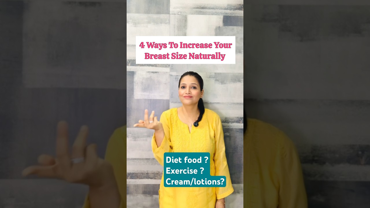 🌸 How to Increase Breast Size Naturally | Home Remedies, Exercises & Tips