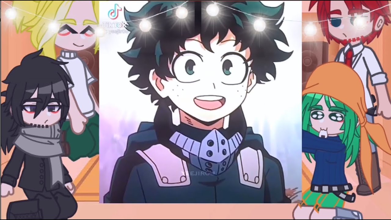 🔥 TOP 4 🔥 Pro Heroes react to Deku, Izuku, Manga Spoilers, Tiktoks ✨ Gacha Club ✨ React Compilation