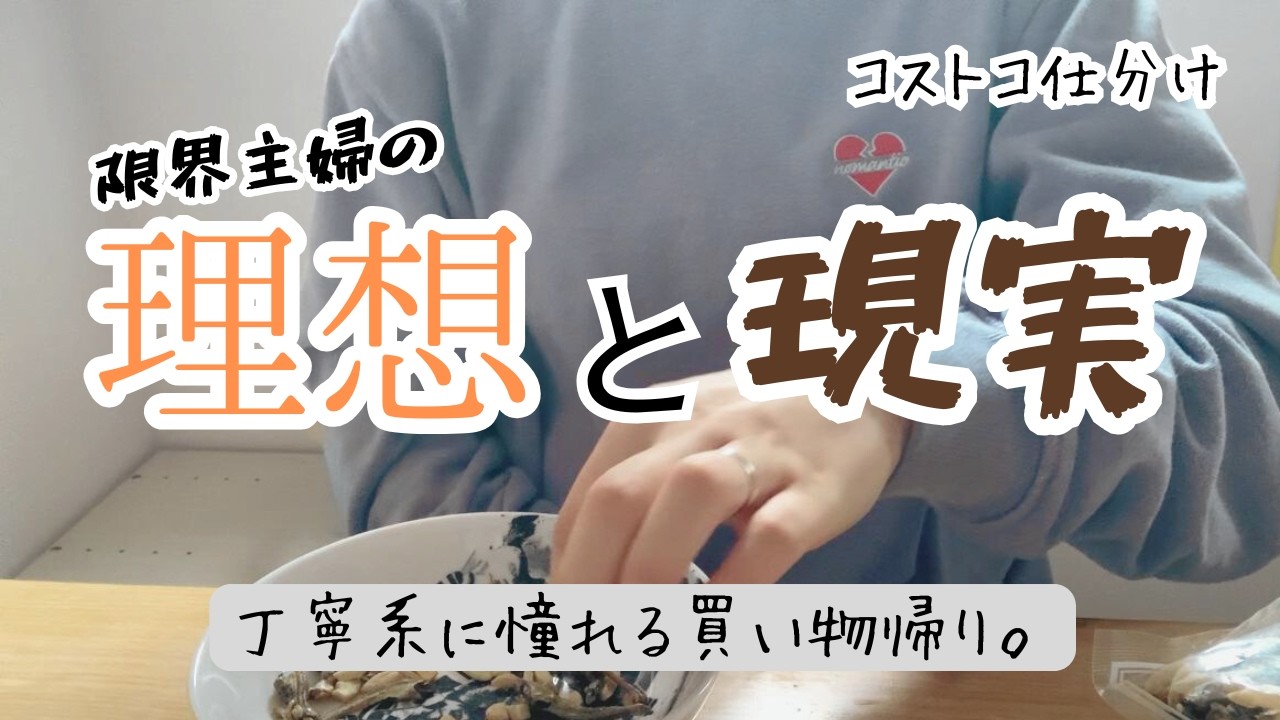 【これが現実Vlog】コストコ小分けへの憧れだけはある。疲れた日の買い物帰り。｜理想と現実の差【ぼやき回】