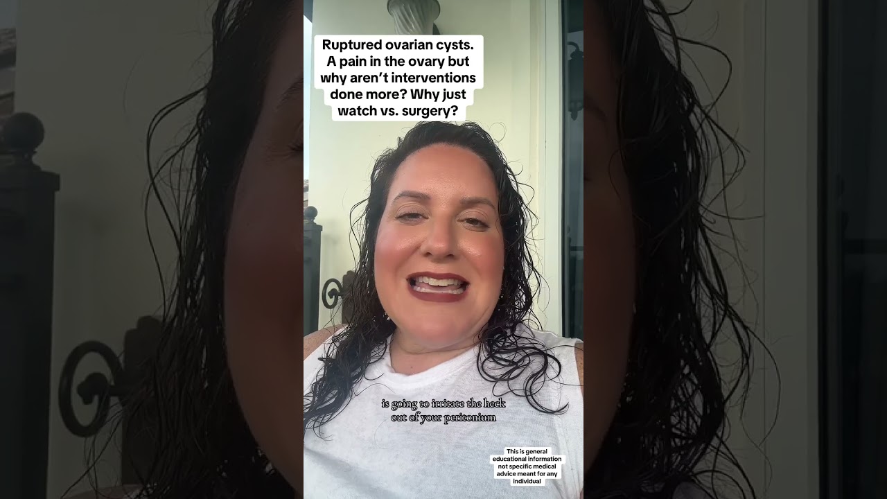 Ruptured ovarian cysts. A pain in the ovary but why aren’t interventions done more? Why just watch