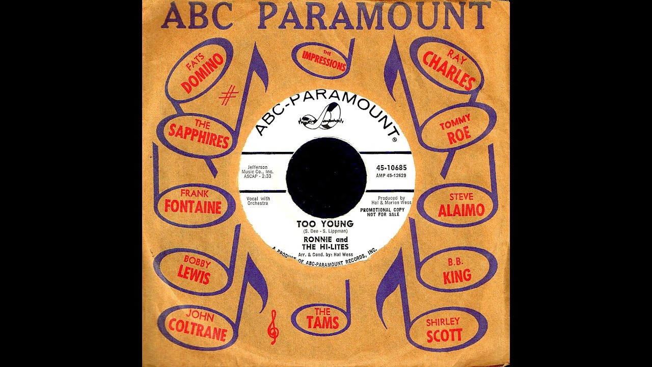 Ronnie and the Hi-Lites - TOO YOUNG - Bell Sound Studios  (1965)
