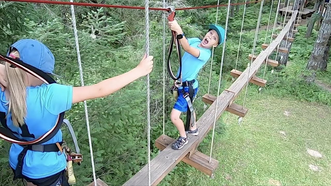 SUPER AWESOME Zipline and Ropes Course for TEENAGERS 🌳 Tree to Tree Adventure Park