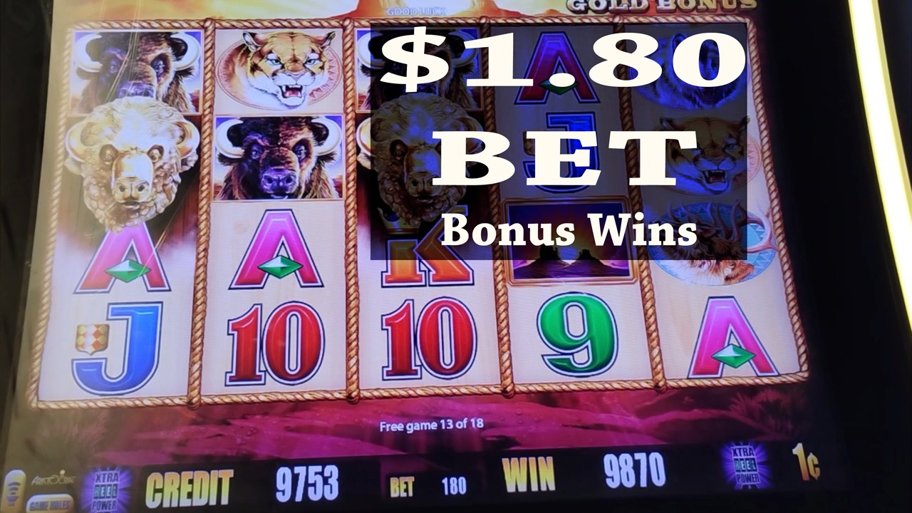 Buffalo Gold Slot Machine | Huge Bonus WINS at $1.80 BETS