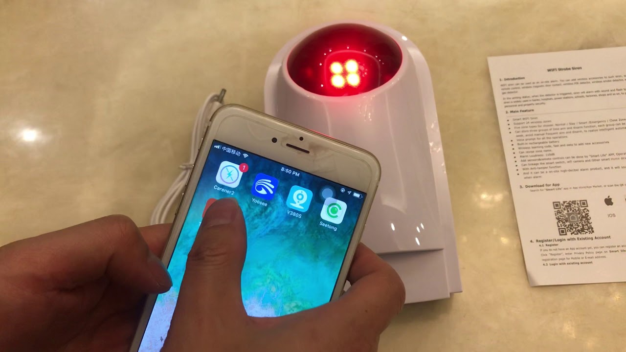 Tuya Smart WiFi Outdoor Siren Alarm System PST TS106 connect to tuya app