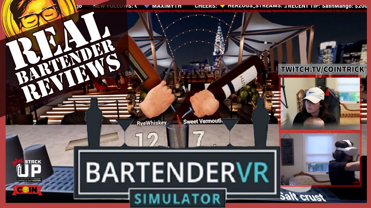 Real Bartender Reviews Bartender VR Simulator | Cointricktwitch