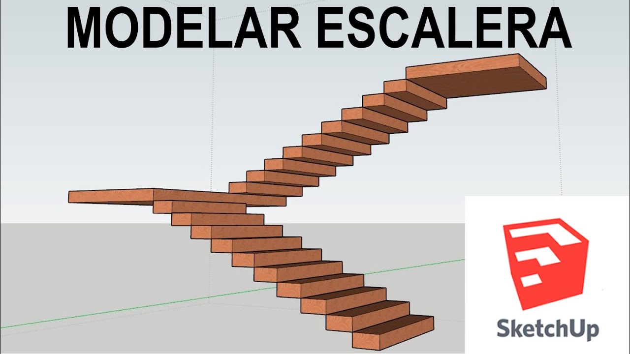 2 Cómo modelar una escalera en Sketchup