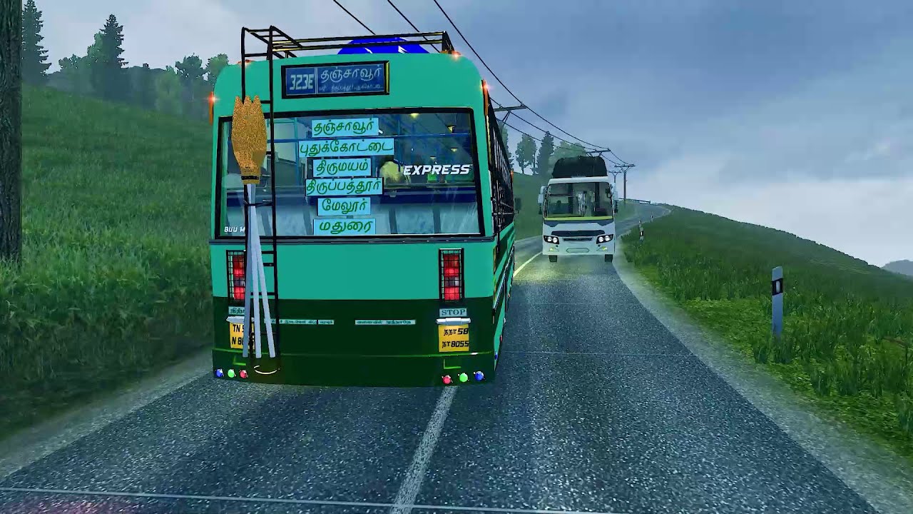 Terrifying Rainy Bus Ride Bus Simulator off Road game 🚌Bus Game  #bussimulator #bus #gaming