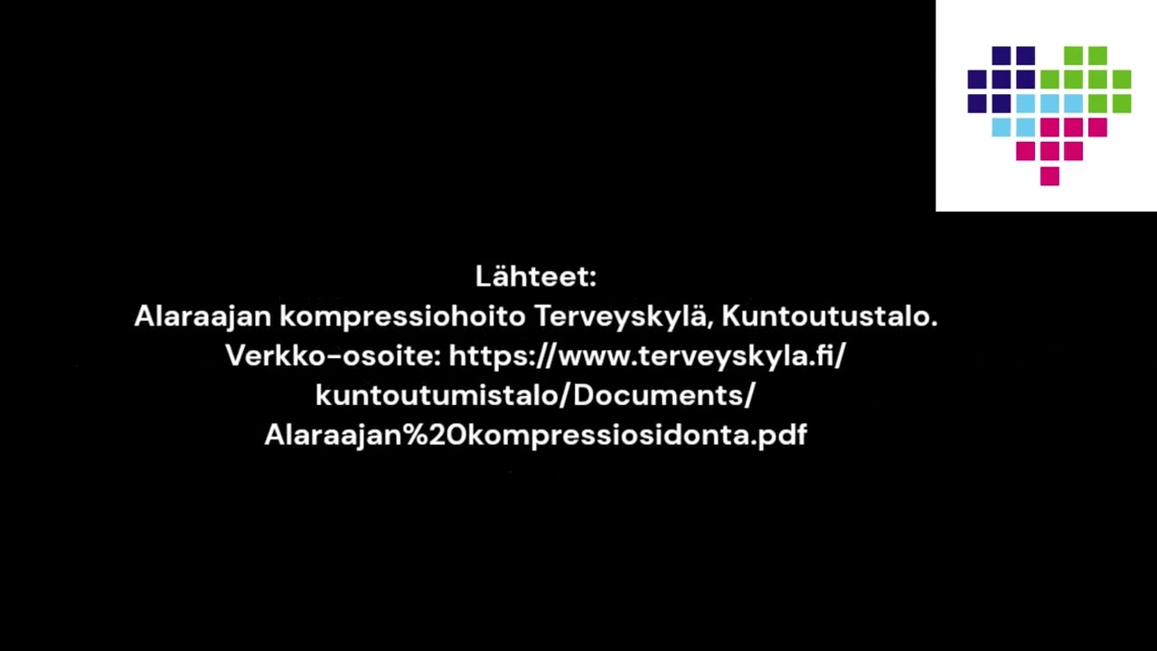 Alaraajan turvotuksen hoito v&auml;h&auml;elastisilla kompressiosidoksilla