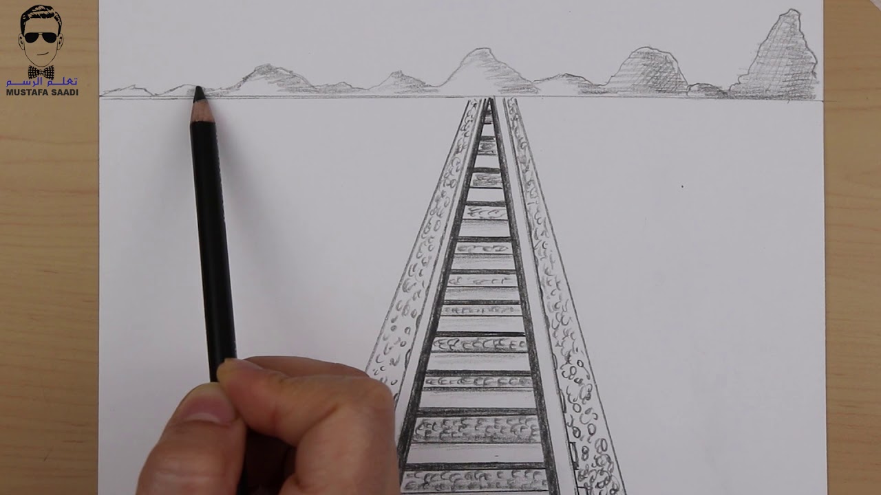تعليم الرسم - طريقة رسم المنظور الخطي بطريقة مبسطة (تابع للدرس السادس من سلسلة دروس تعليم الرسم)