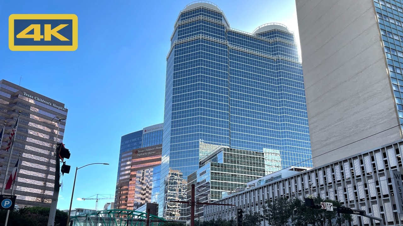 Exploring around Texas Medical Center in Houston Texas, 4K Walk