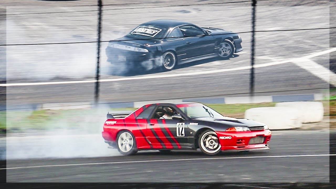 DOUBLE TROUBLE! Drifting BOTH S14 and GT-R at Open Drift