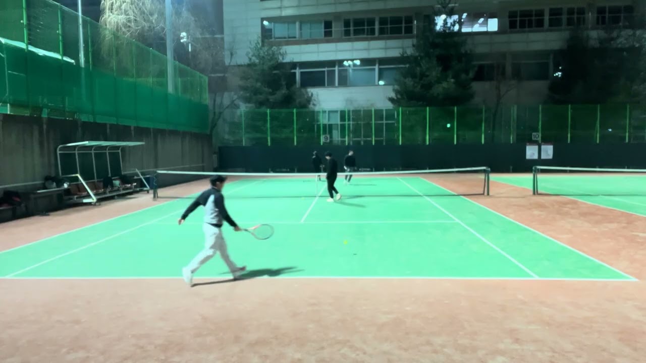 [2026-01-17(토) 06:00~08:00] 서울대 테니스장 남복 2경기, 새벽 테니스 #tennis #테니스 #남자복식 #남복 #관악구