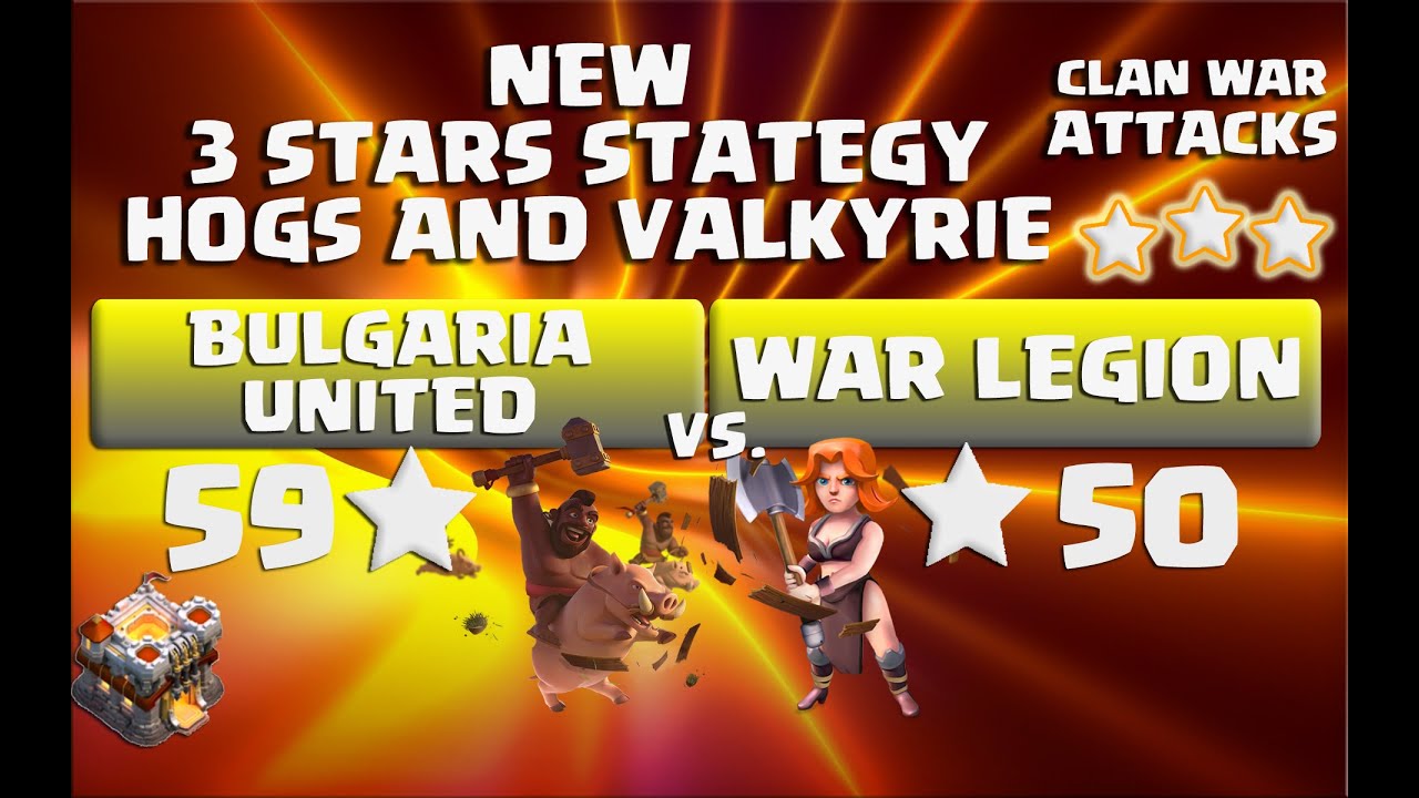 Clash of clans | Attack Valkyries and Hogs | CLAN WAR  