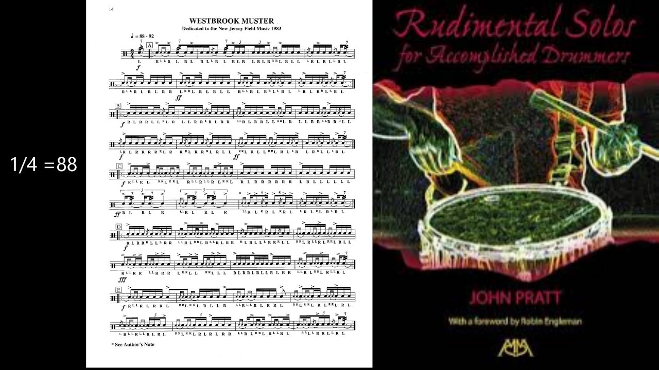 Westbrook Muster by John Pratt -Rudimental Play Along with Rick Series