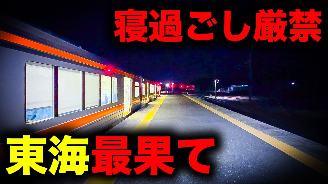 【野宿確定】寝過ごすと東海地方最果ての山麓に放置される恐怖の終電を乗り通してみた｜終電で終点に行ってみた#146