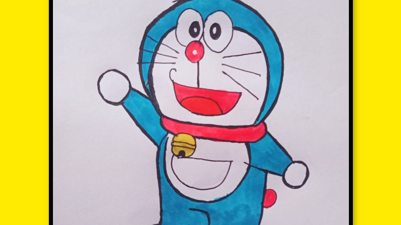 How to draw Doraemon -step by step easy drawing for kids 