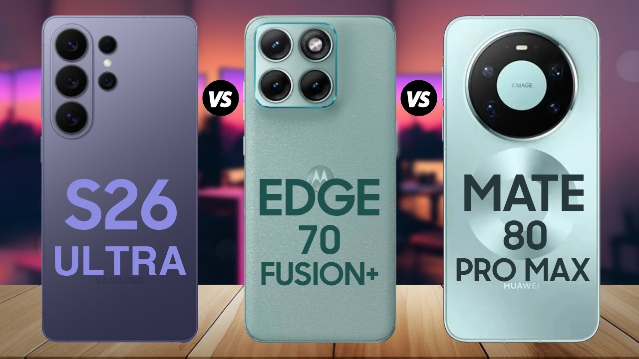 Samsung S26 Ultra vs Huawei Mate 80 Pro Max vs Motorola Edge 70 Fusion+ | Unboxing & First Look
