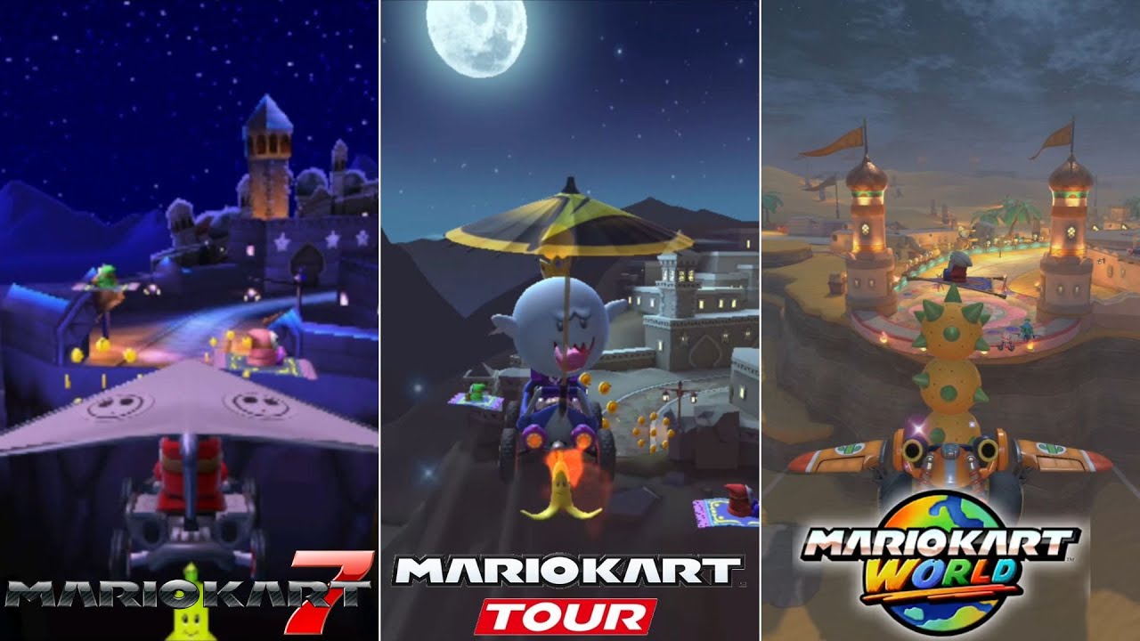 Evolution Of 3DS Shy Guy Bazaar Course In Mario Kart Games [2011-2025]
