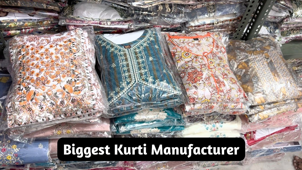 BIGGEST KURTI MANUFACTURER & WHOLESALER OF JAIPUR MARKET | LATEST KURTI PANT SET