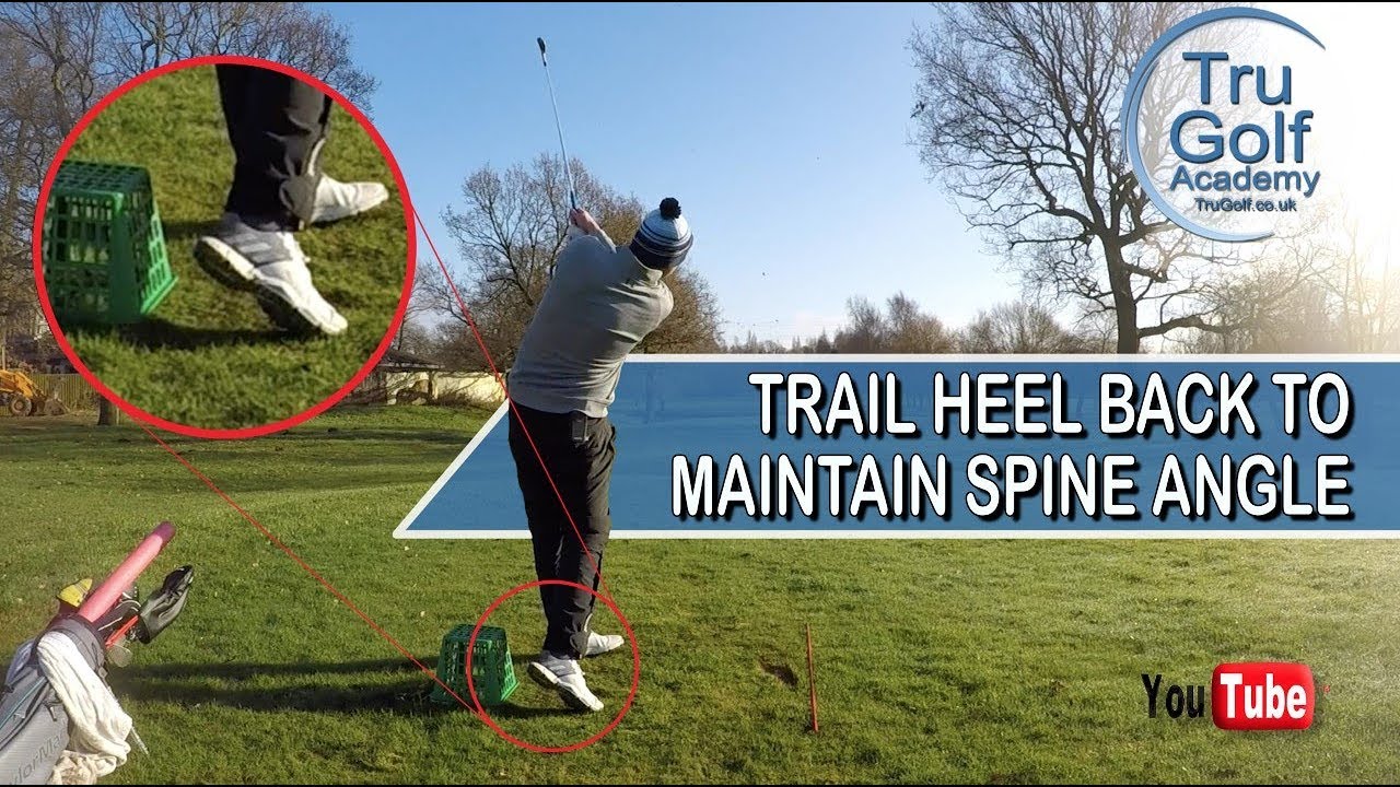 TRAIL HEEL BACK TO MAINTAIN YOUR SPINE ANGLE