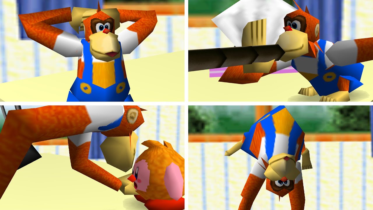 Lanky Kong Full Moveset (Taunts, Kirby Hat & More) | Smash Remix