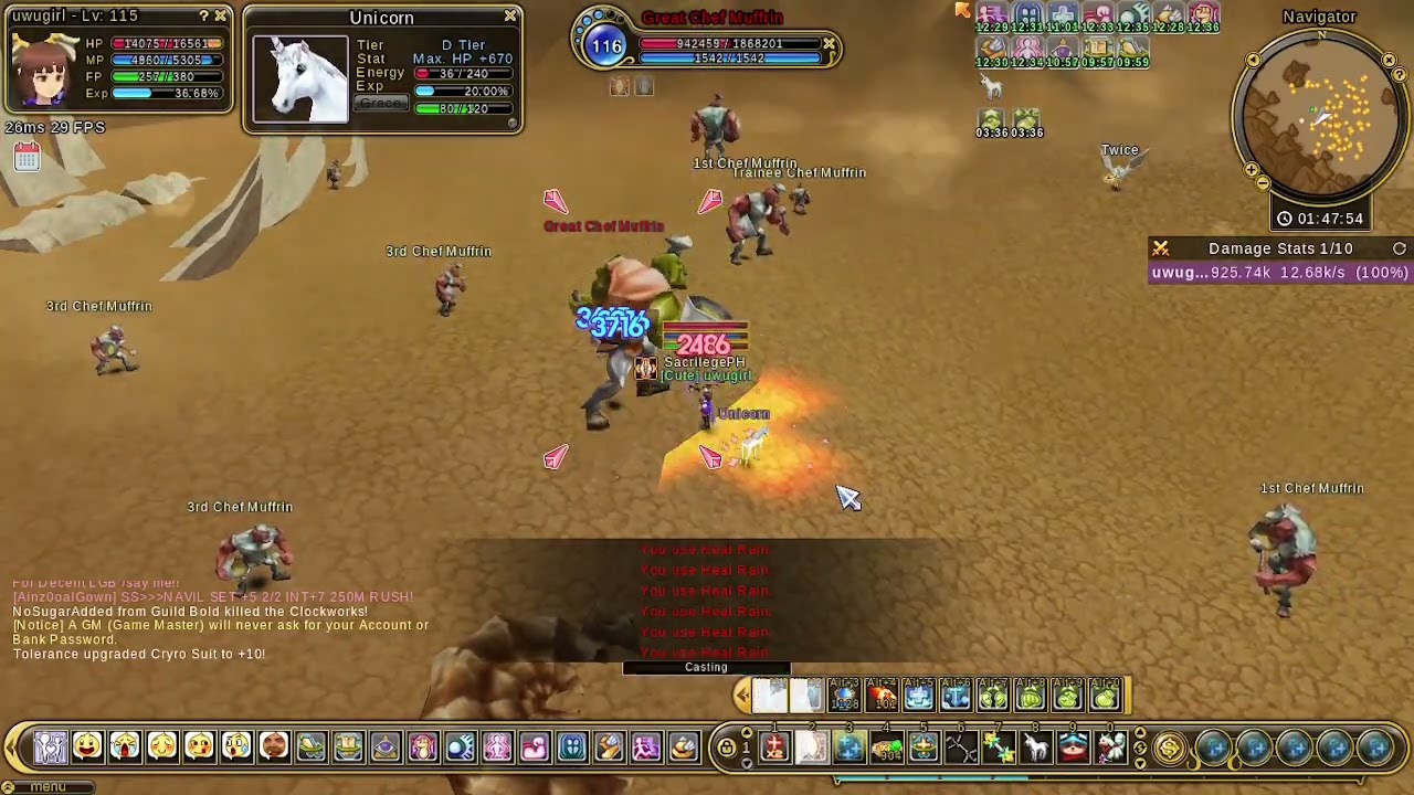 Flyff Universe | Pure INT Ringmaster VS Great Chef Muffrin