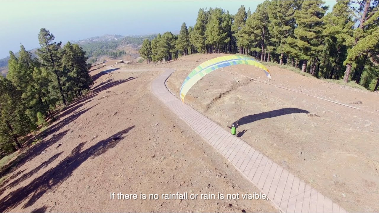 Leeward and windward side, Paragliding in La Palma (with caption)