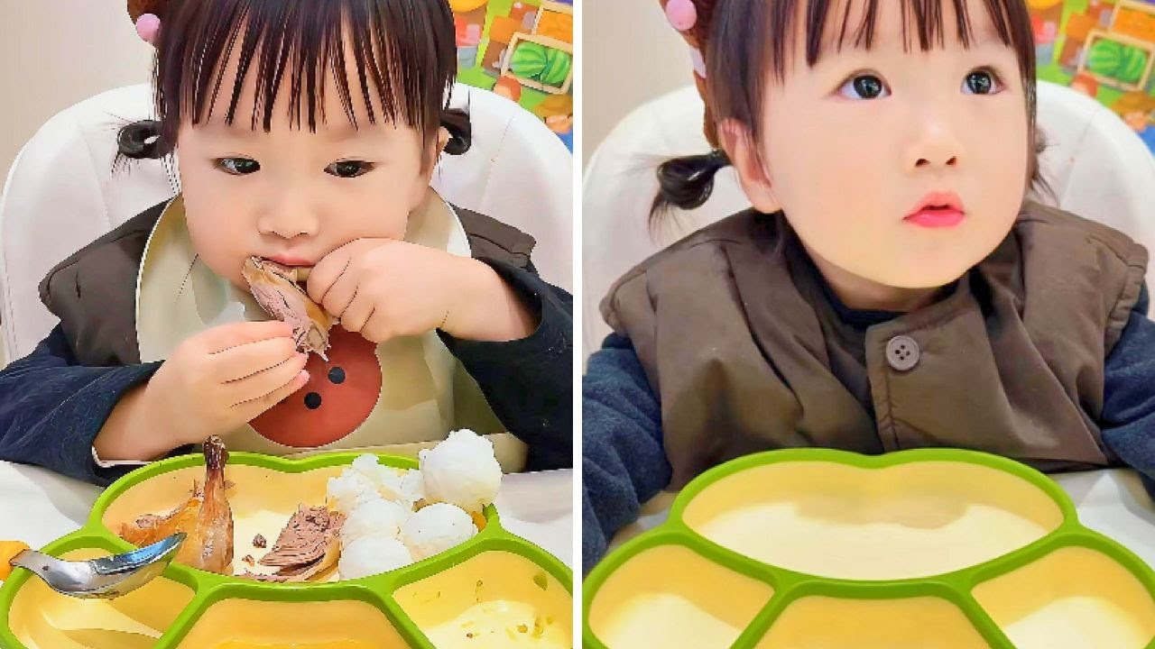 Cutest Baby Eats with Joy and Big Smiles 😍 | Ep114 #shorts