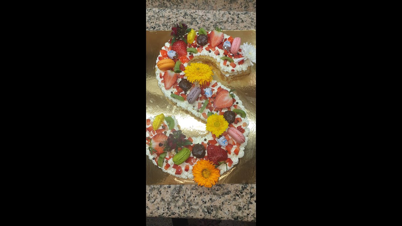 كيك الحروف أو الأرقام / nember cake/ بطريقة سهلة و مبسطة