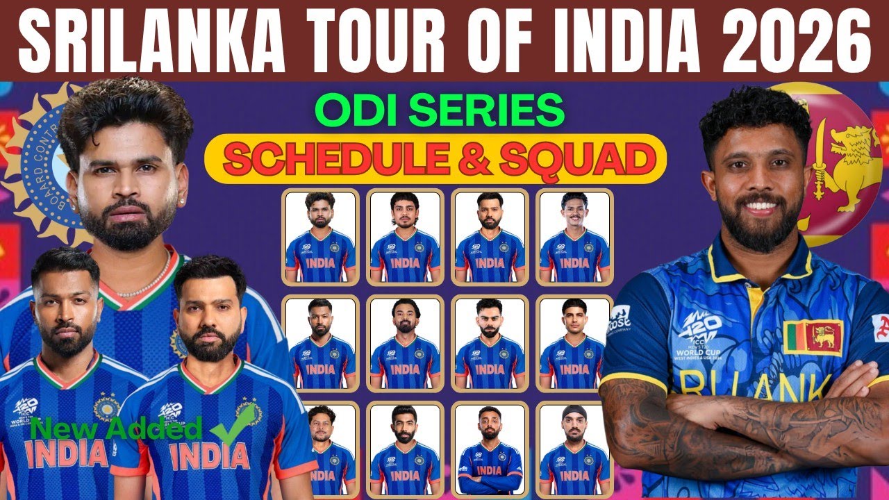 Sri Lanka Tour of India 2026 | Team India Final ODI Squad | IND vs SL ODI Series 2026
