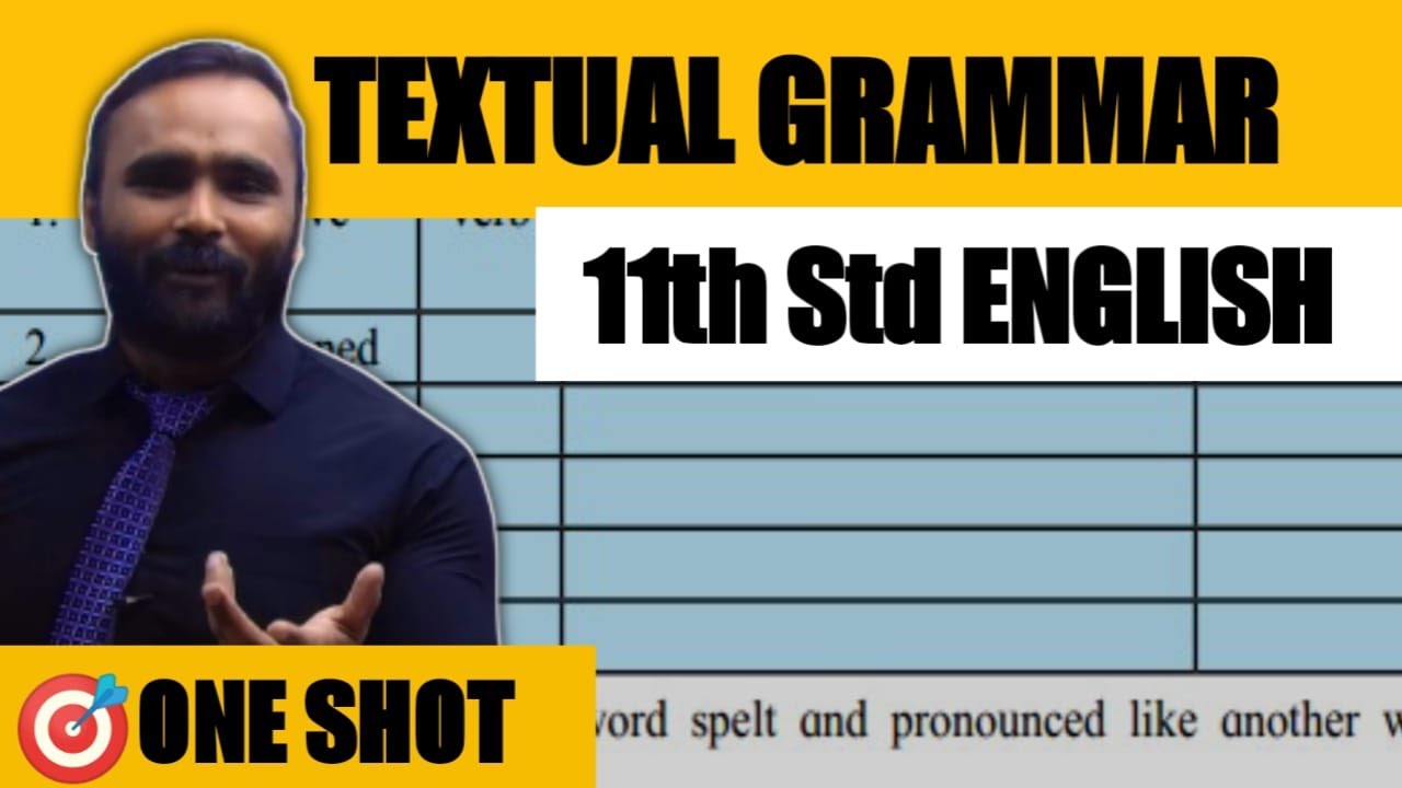 TEXTUAL GRAMMAR | 11th STD ENGLISH | ONESHOT 🎯 | PRADEEP GIRI SIR