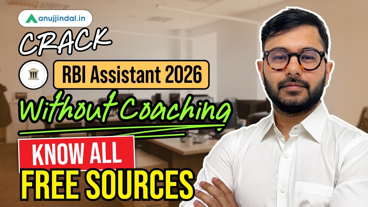 RBI Assistant 2026 Free Study Material | Books, PDFs & Online Resources | Anuj Jindal