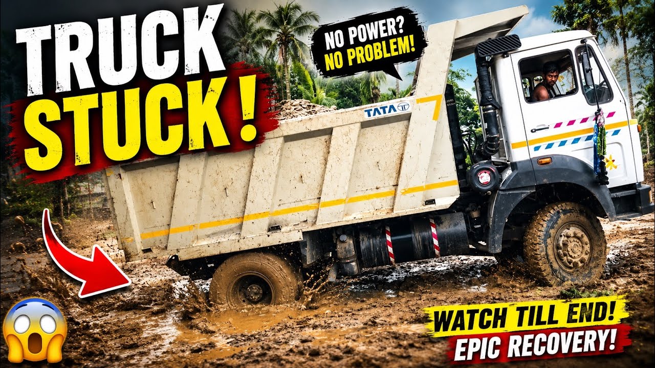 Tata 1618 4x4 tipper at work | offroad 4x4 machine