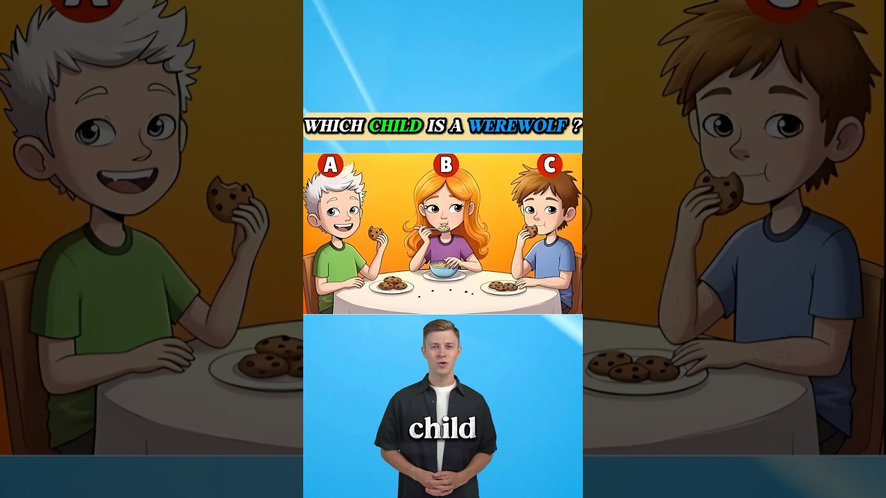 Which child is a werewolf ? #quiz #brainteasers #quizchallenge ##mindbendingquiz #riddle #trending