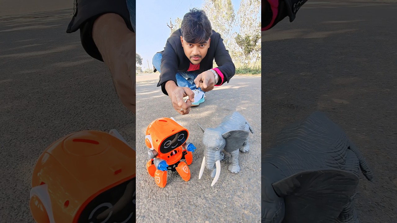RC robot dancing & elephant🐘unboxing #shorts