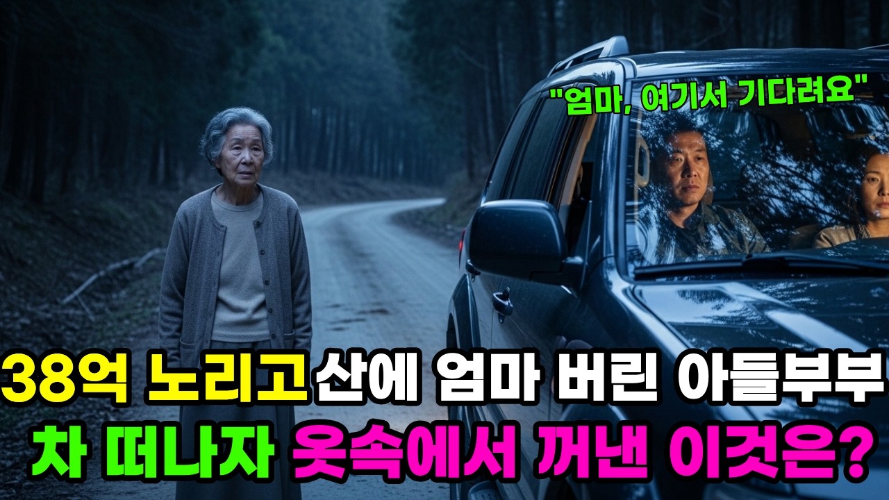 38억 노리고 산에 엄마 버린 아들부부 차 떠나자 옷속에서 꺼낸 이것은?ㅣ노후사연ㅣ인생사연ㅣ감동사연ㅣ오디오북