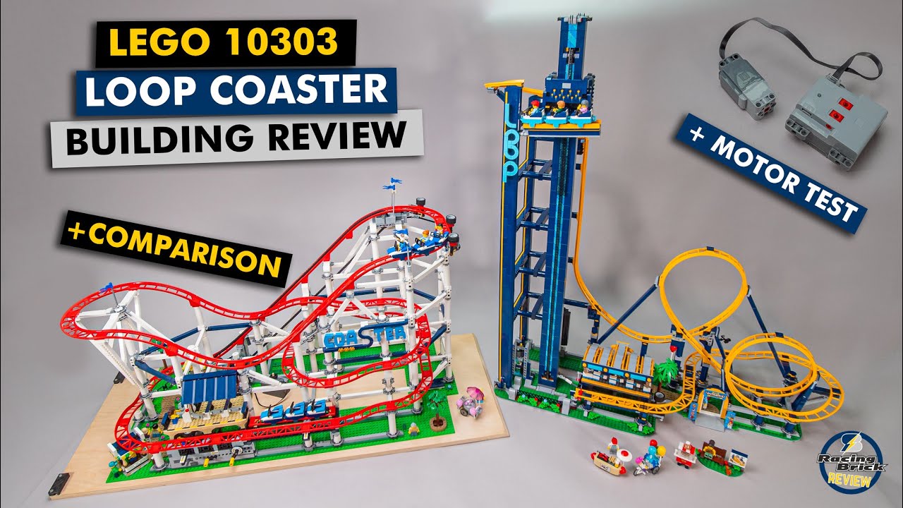 Обзор сборки, испытания моторов и сравнение LEGO 10303 Loop Coaster