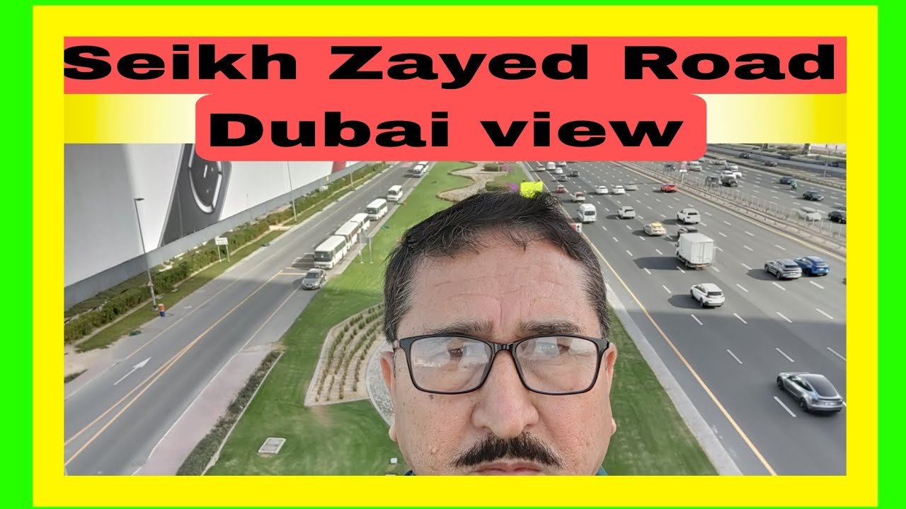 Seikh Zayed Road Dubai view. Most iconic highway in Dubai.