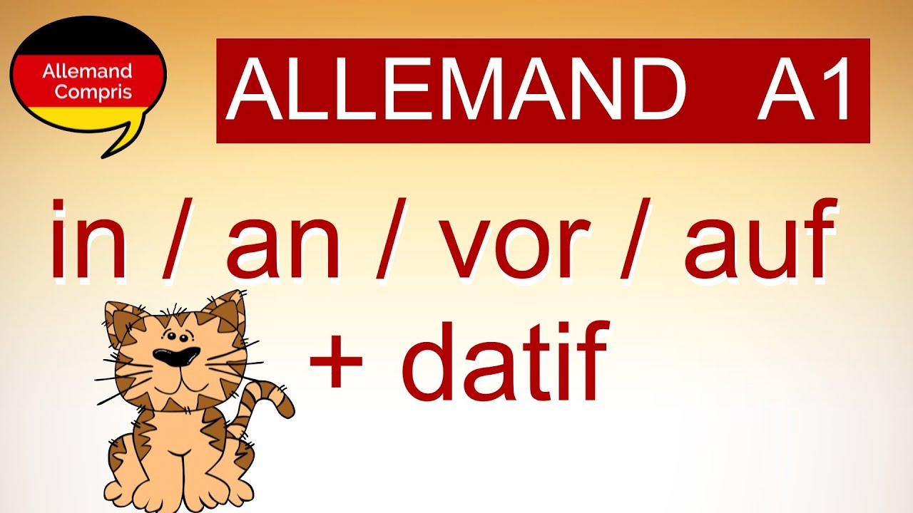 🇩🇪  Les prépositions in | an | vor | auf + datif | #apprendreallemand