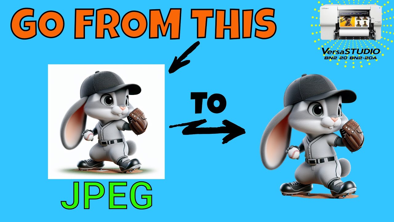 How to Remove White Box Around JPEG in FlexiDesign VersaStudio Edition- Roland BN2-20A